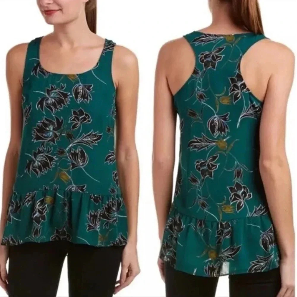 Cabi Zoe Falling Flowers Peplum Top